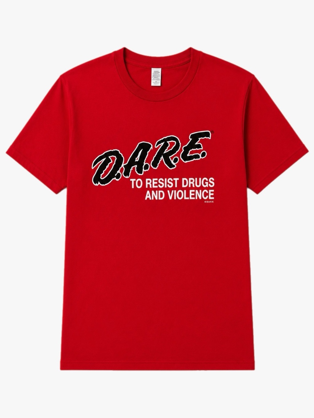 Vintage 90s Y2K D.A.R.E. Tee Unisex Size Medium Red Graphic T-Shirt